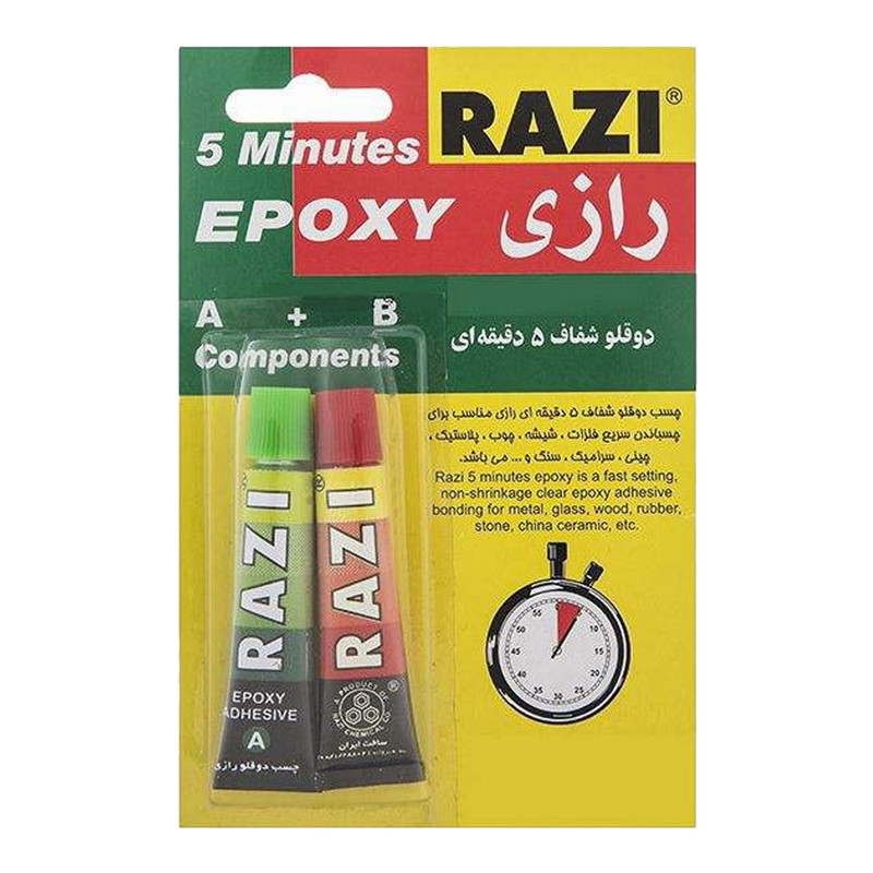چسب دوقلو رازی مدل Epox وزن 16 گرم